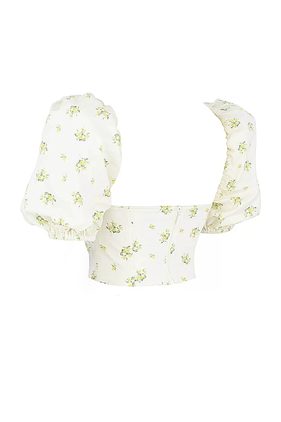 House of CB tabitha ivory floral puff sleeve corset cn