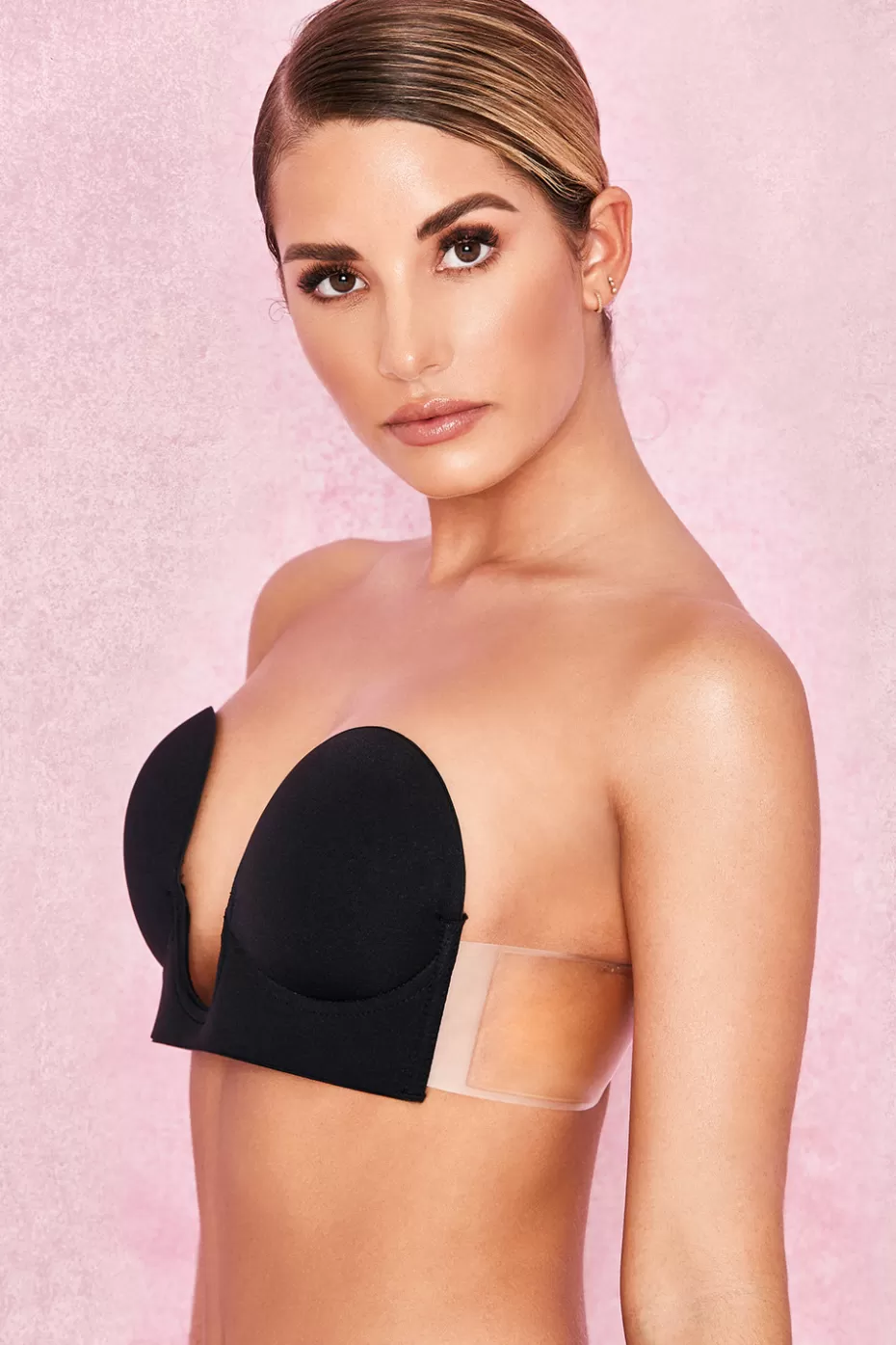 House of CB U Plunge Self Adhesive Bra - Black