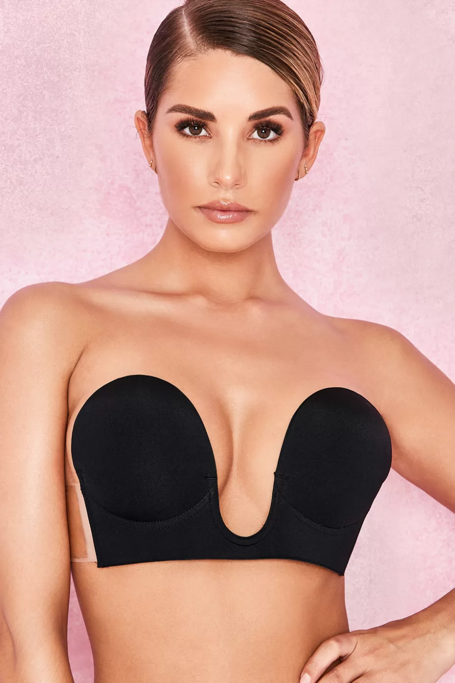 House of CB U Plunge Self Adhesive Bra - Black