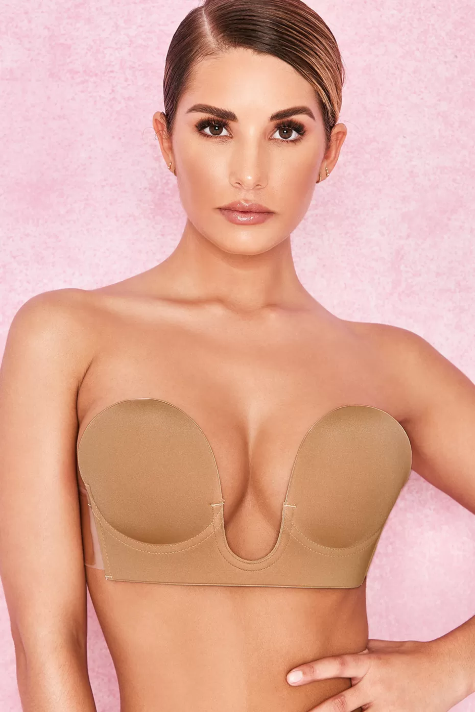 House of CB U Plunge Self Adhesive Bra - Caramel